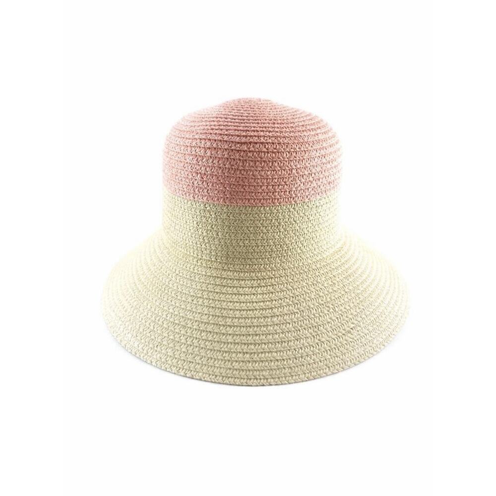 Magid Sun Hat Womens OSFA 100% Paper Wide Brim Floppy Boho Pink Top - Picture 2 of 11